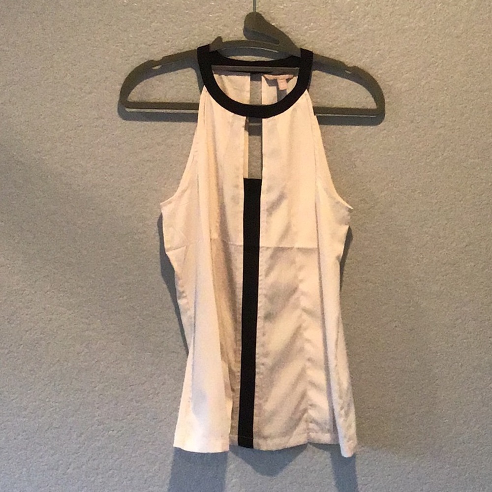 Black and White White House Black Market Tank Top